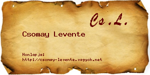 Csomay Levente névjegykártya