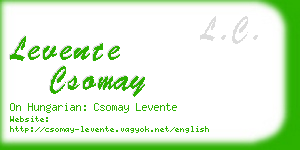 levente csomay business card